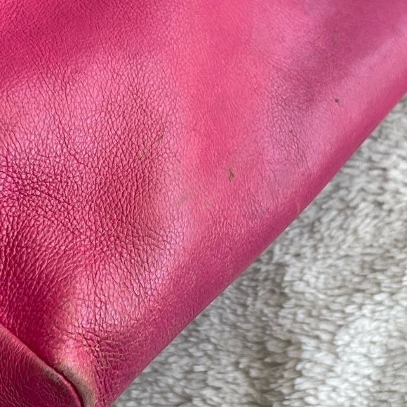 FOSSIL Magenta Leather SYDNEY Tote Bag Purse - Picture 16 of 16